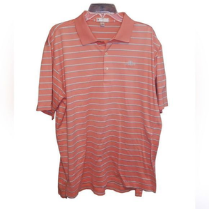 Men's Peter‎ Millar Coral Short Polo Shirt Size Large